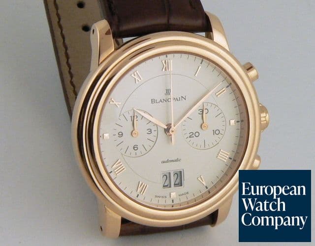 Image of Blancpain Villeret Chrono Big Date Rose