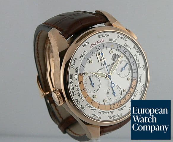 Image of Girard Perregaux World Time WW.TC Chrono Rose White Dial