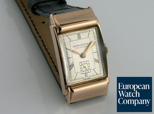 Image of Movado Rectangle 18K 