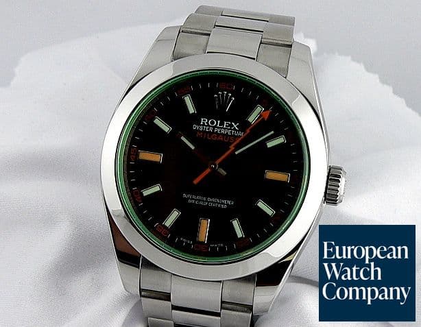 Image of Rolex Milgauss Green Crystal Anniversary Edition 