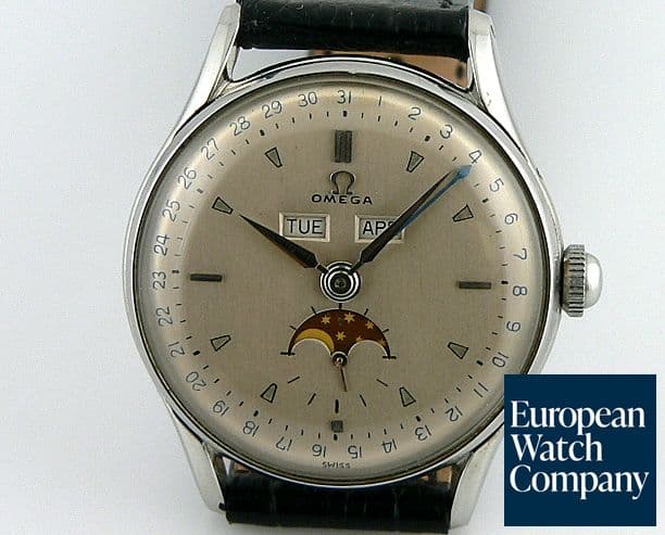 Image of Omega Cosmic Triple date Steel Moon
English Calendar