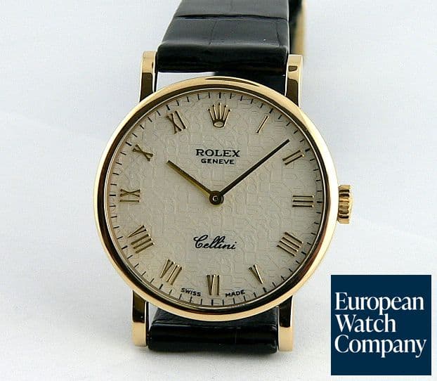 Image of Rolex Cellini White Dial Yellow Gold