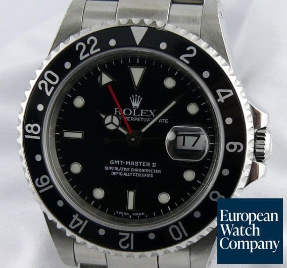 Image of Rolex GMT Master II SS/SS 
Black P Series (2000)