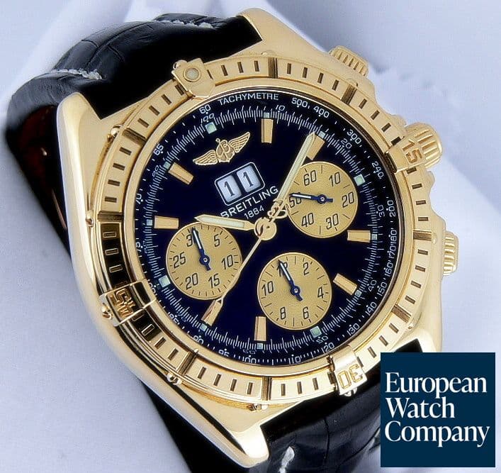 Image of Breitling Crosswind Special Chrono Yellow Gold/Strap 
