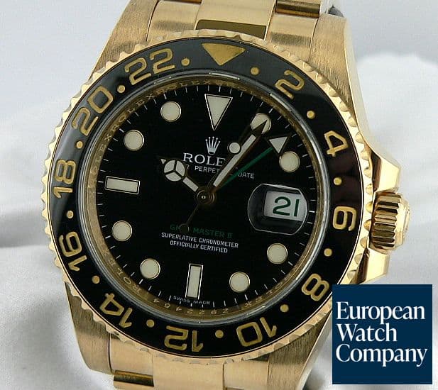 Image of Rolex GMT Master II YG/YG
Black 