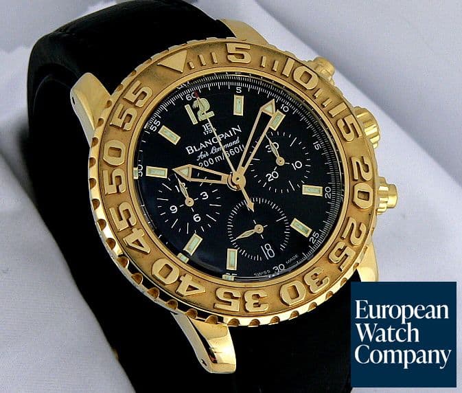 Image of Blancpain Air Command Yellow Gold Black Dial