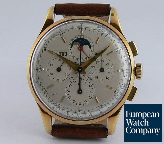 Image of Universal Geneve Tri-Compax Rose Gold Moon Chrono