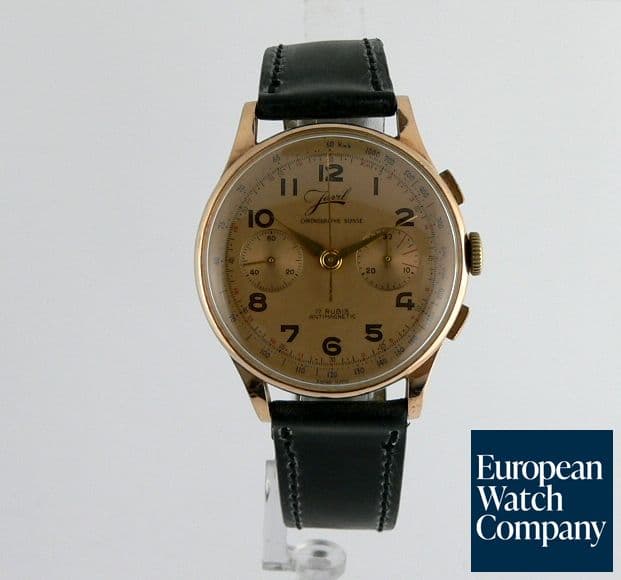 Image of Javil Chronograph Manual Wind 18K Rose Gold