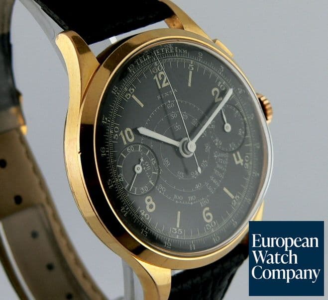 Image of Sixta Single Pusher Chronograph Manual Wind 18K Rose Gold