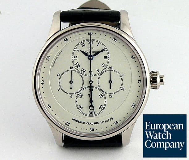 Image of Jaquet Droz La Chaux-de-Fonds 1738 
Chrono Monopoussoir Email WG
