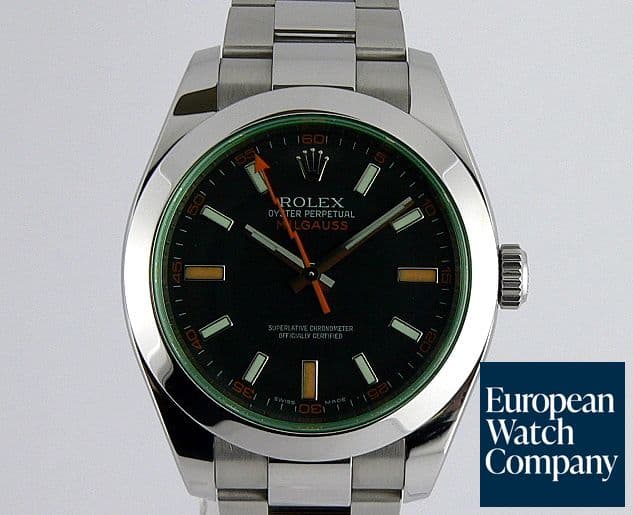 Image of Rolex Milgauss Green Crystal Anniversary Edition 