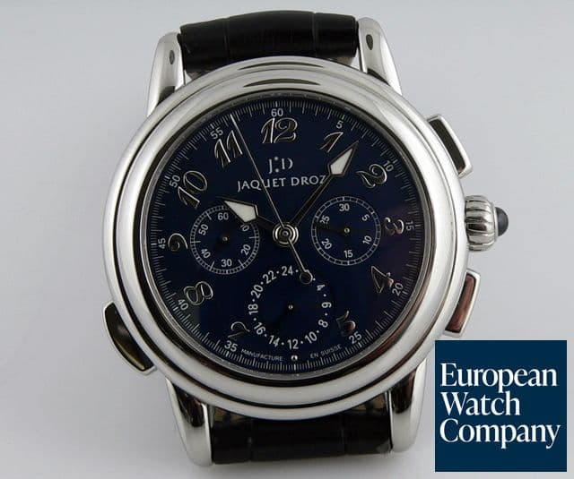 Image of Jaquet Droz Hommage Londres 1774
Chrono GMT
Steel/ blue dial