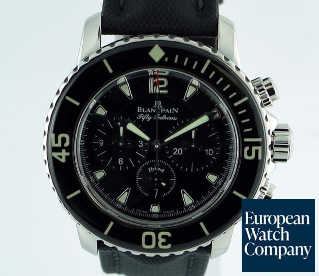 Image of Blancpain Fifty Fathoms SS/Rubber Black
