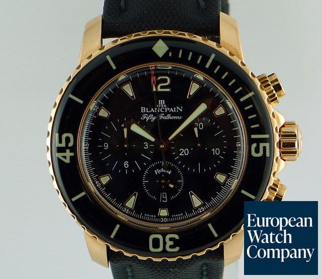 Image of Blancpain Fifty Fathoms Rose/Rubber Black