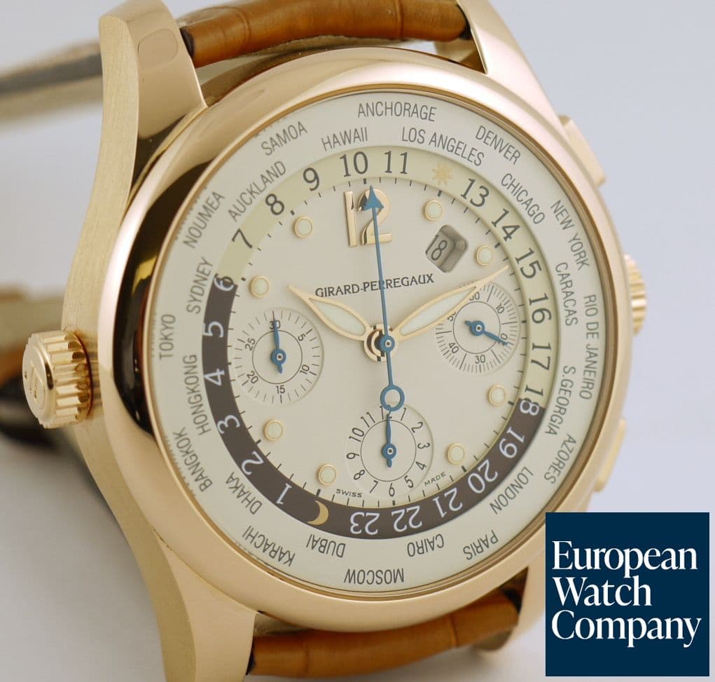 Image of Girard Perregaux World Time WW.TC Chrono Rose