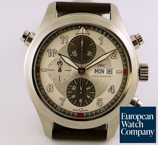 Image of IWC Doppel Spitfire Silver/Grey Dial 