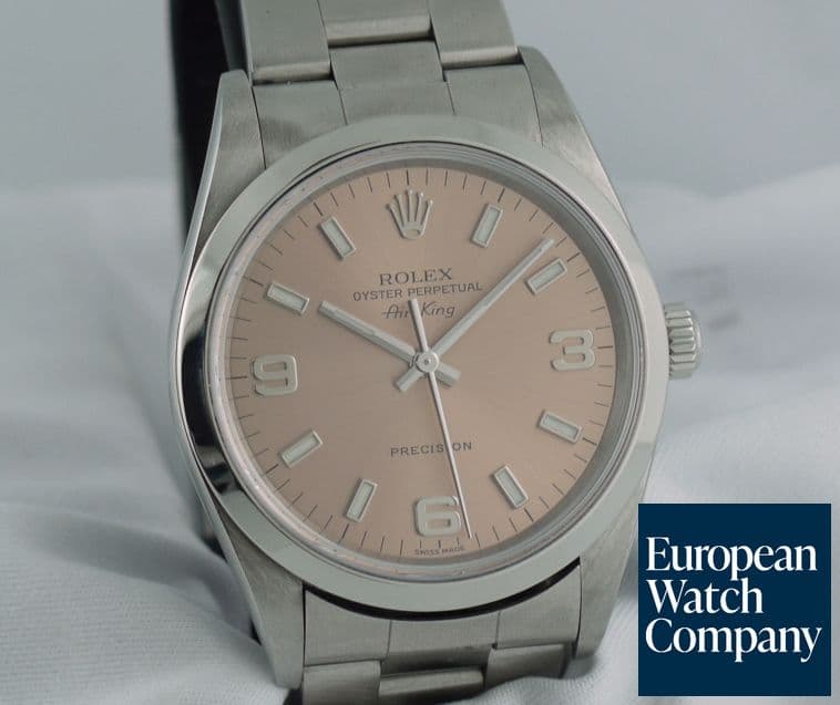 Image of Rolex Air King Salmon Precision SS/SS