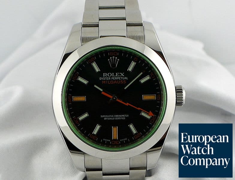 Image of Rolex Milgauss Green Crystal Anniversary Edition 
