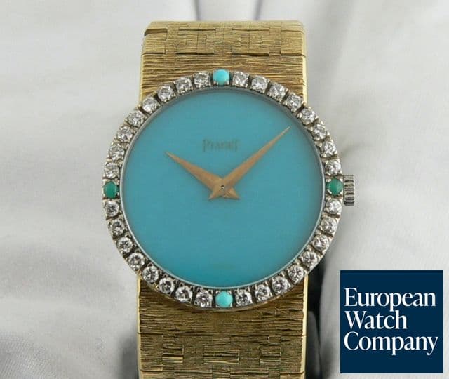 Image of Piaget Ladies Turquoise Dial Diamond Bezel
YG/YG
