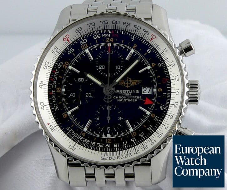 Image of Breitling Navitimer World Black Dial SS/SS