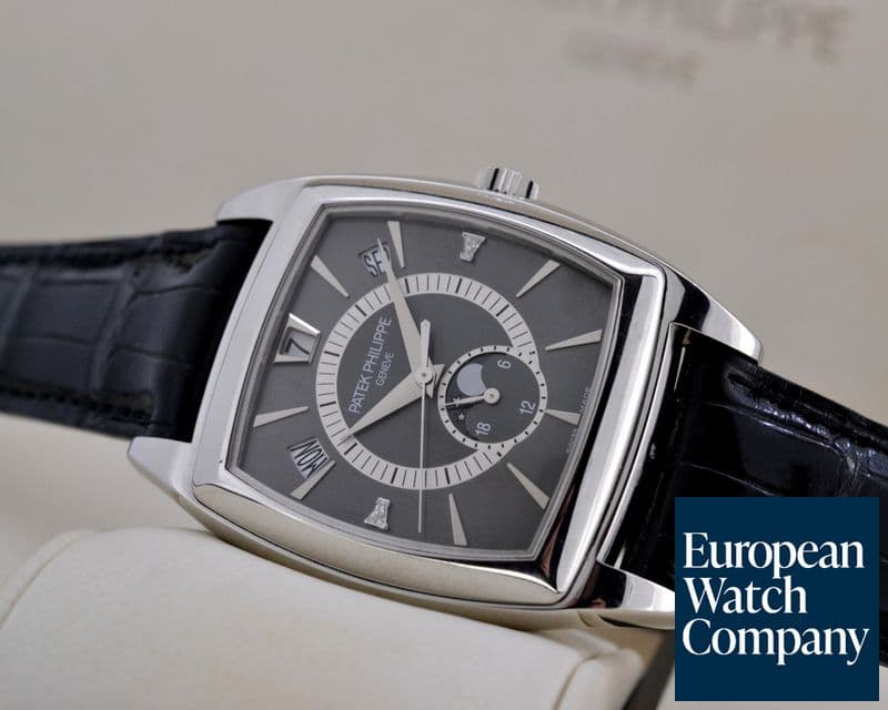 Image of Patek Philippe Gondolo Calendario Platinum Grey Diamond Dial
