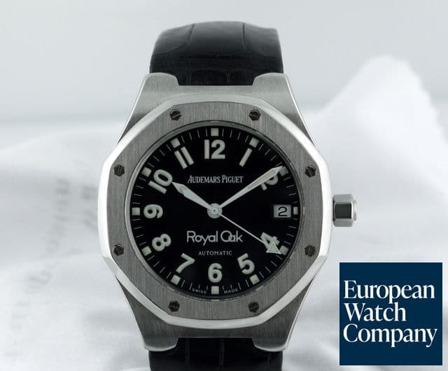 Image of Audemars Piguet Royal Oak Black SS/Strap