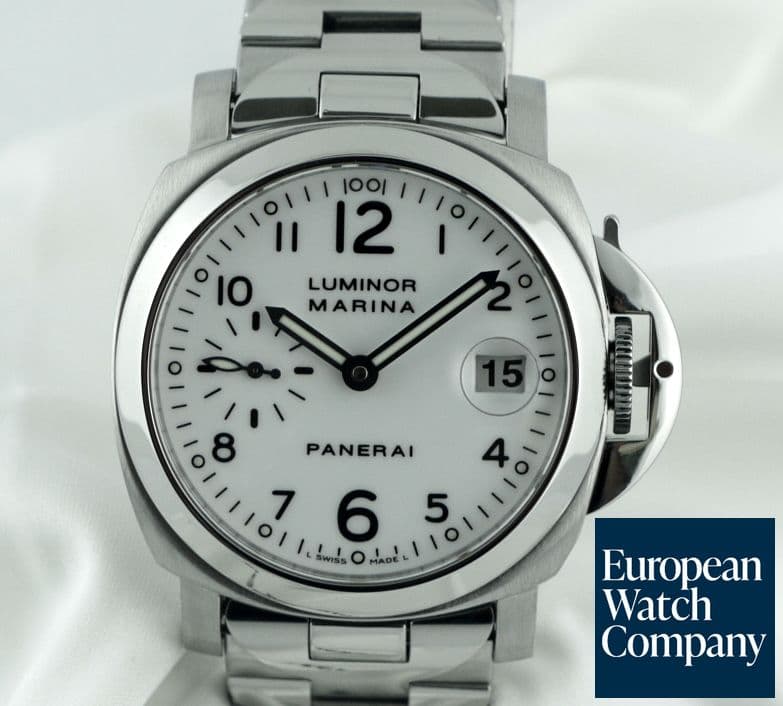 Image of Panerai Luminor Marina 40mm White on Bracelet