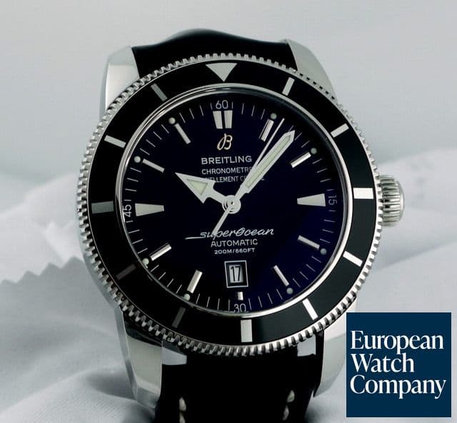 Image of Breitling Aeromarine SuperOcean Heritage 46 SS/Leather
Black