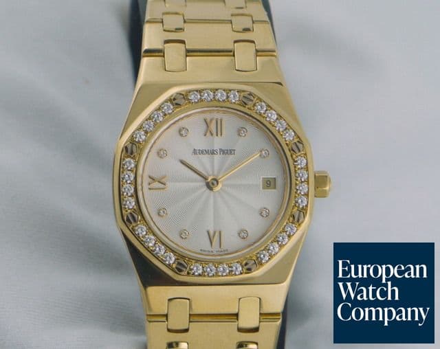 Image of Audemars Piguet Ladies Royal Oak YG/YG White Dial Diamond
