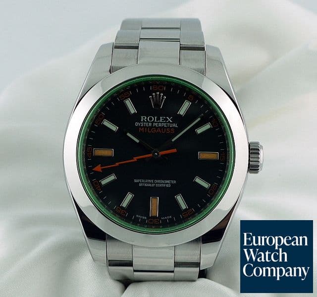 Image of Rolex Milgauss Green Crystal Anniversary Edition 