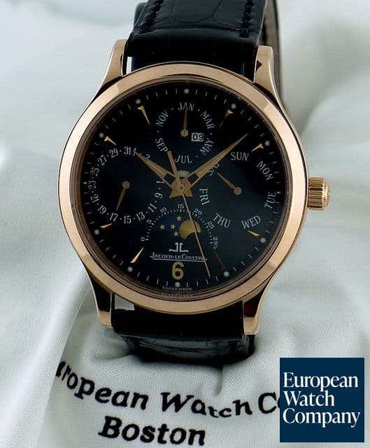 Image of Jaeger LeCoultre Perpetual Rose Gold Black Dial