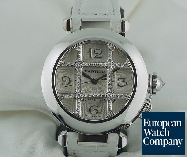 Image of Cartier Pasha De Cartier 32mm White Gold w/Diamonds