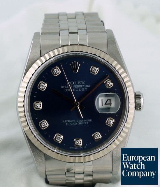 Image of Rolex Datejust SS/SS Blue Diamond Dial