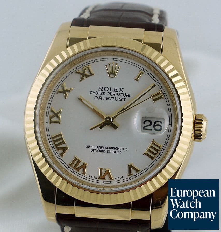 Image of Rolex Datejust YG White Roman Dial