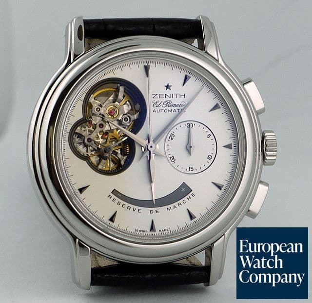 Image of Zenith El Primero Chronomaster T Open SS/Strap White Dial