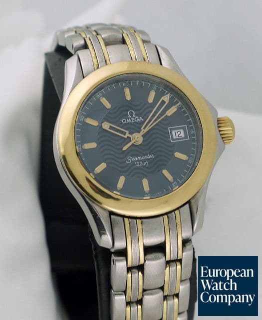 Image of Omega Lady Seamaster 120M Blue Dial,18k/Steel