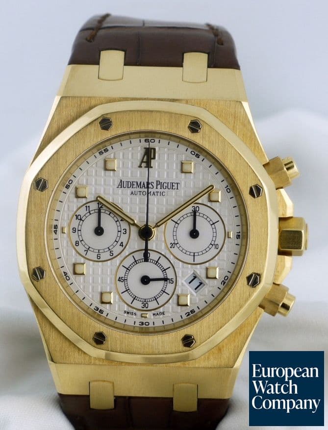 Image of Audemars Piguet Royal Oak Chronograph Guilloche Dial YG 