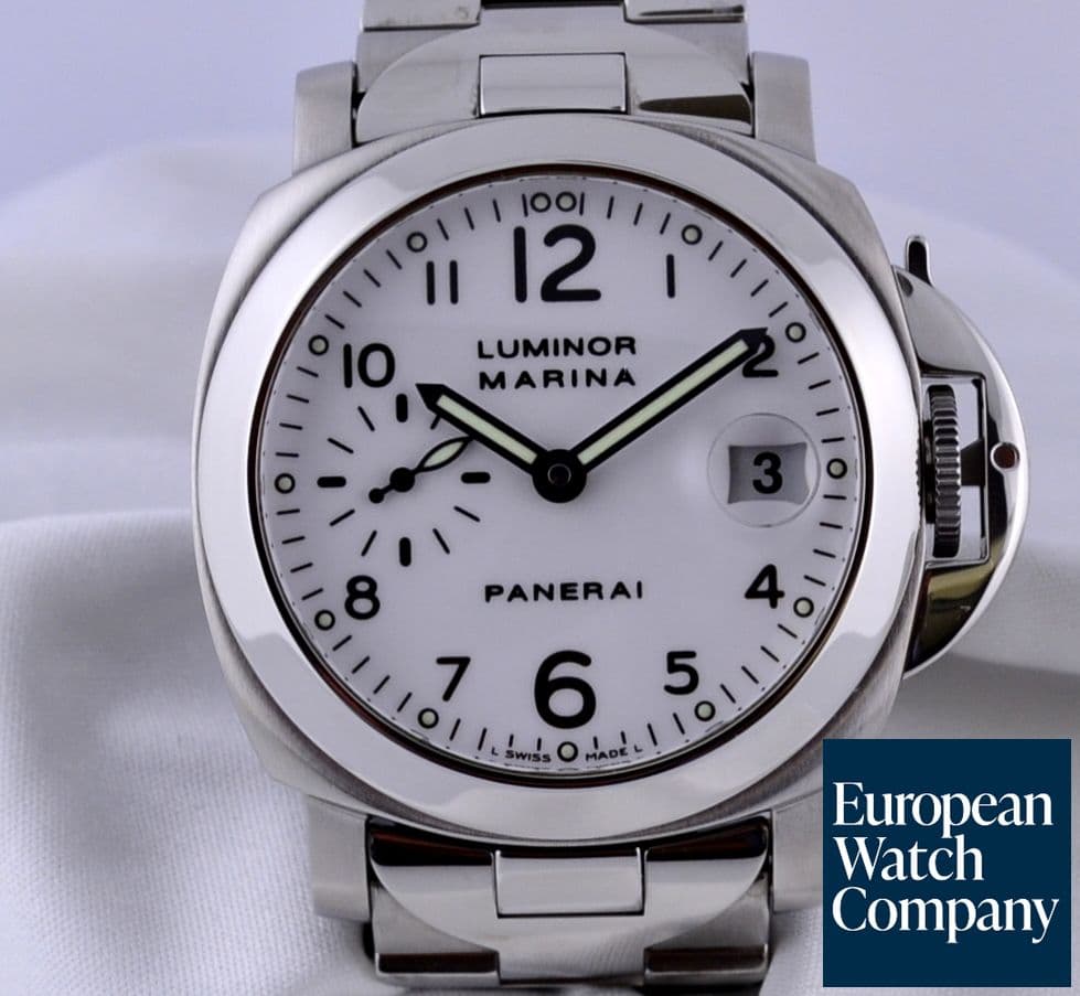 Image of Panerai Luminor Marina 40mm White on Bracelet