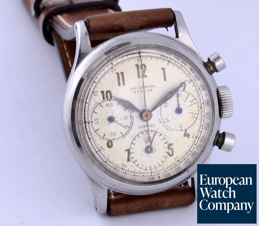 Image of Universal Geneve Vintage Enversteel Compax Stainless Steel Chrono