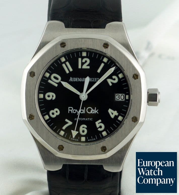 Image of Audemars Piguet Royal Oak Black SS/Strap