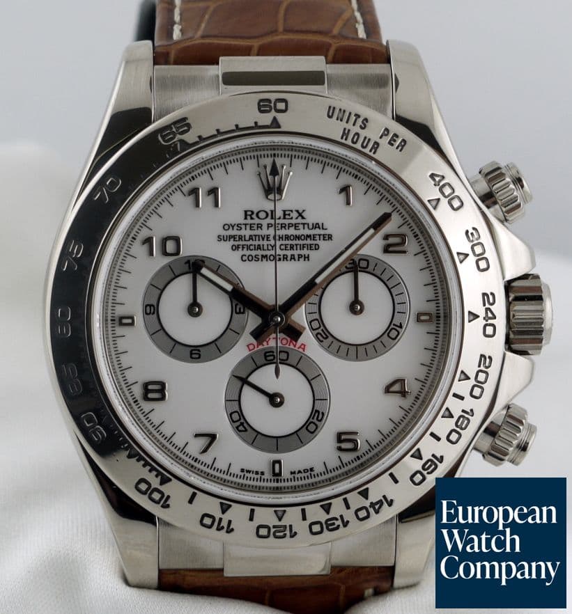 Image of Rolex Daytona WG Strap/ White dial