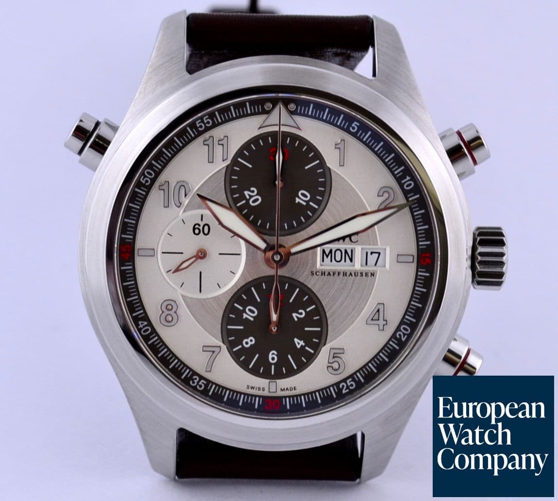 Image of IWC Doppel Spitfire Silver/Grey Dial 
