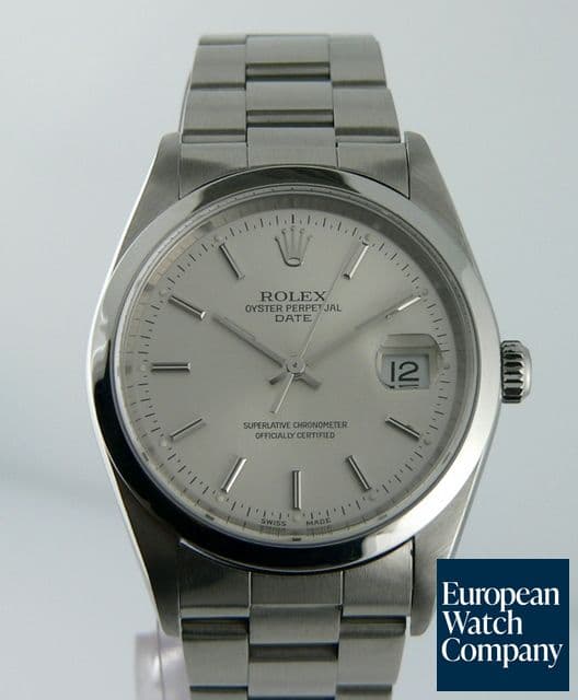 Image of Rolex Date Silver Dial SS/SS