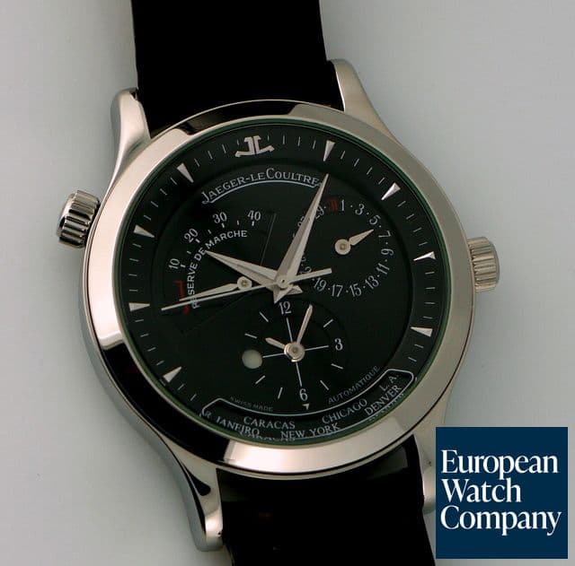 Image of Jaeger LeCoultre Master Geo Steel Black Dial