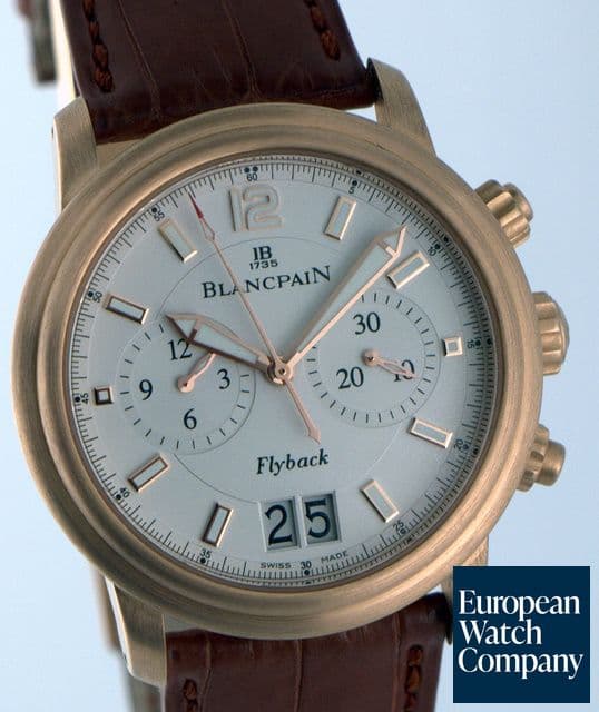 Image of Blancpain Flyback Big Date 18K Rose Gold White Dial 40MM