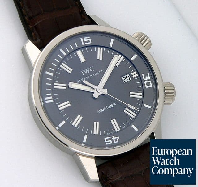 Image of IWC Aquatimer Vintage Collection Automatic 18K White Gold Grey Dial 44MM