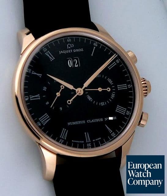 Image of Jaquet Droz Chronograph Grande Date 18K Rose Gold Black Dial NEW