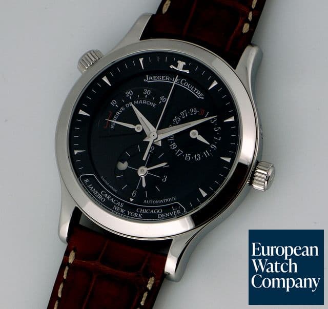 Image of Jaeger LeCoultre Master Geographic SS Black Dial