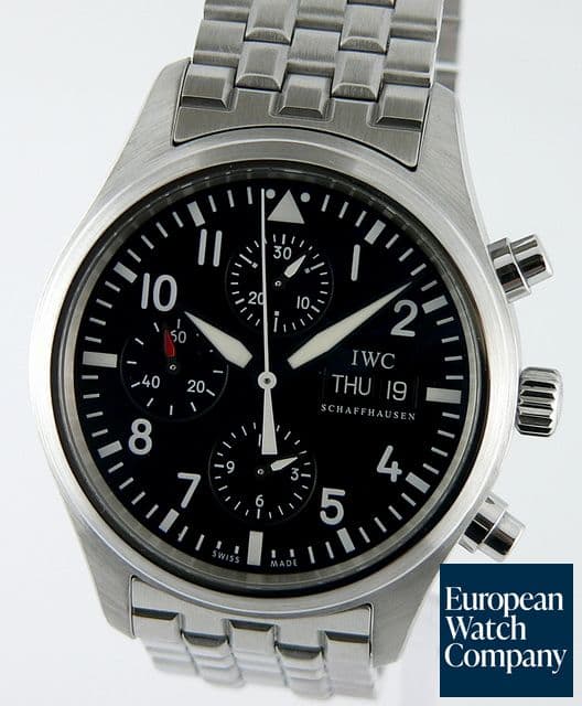 Image of IWC Pilot Chronograph Black Dial SS/SS 42MM