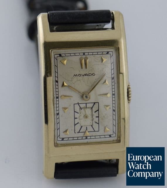 Image of Movado Rectangle 14K 